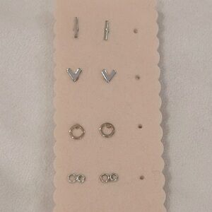 Mixed Metal Earring Set